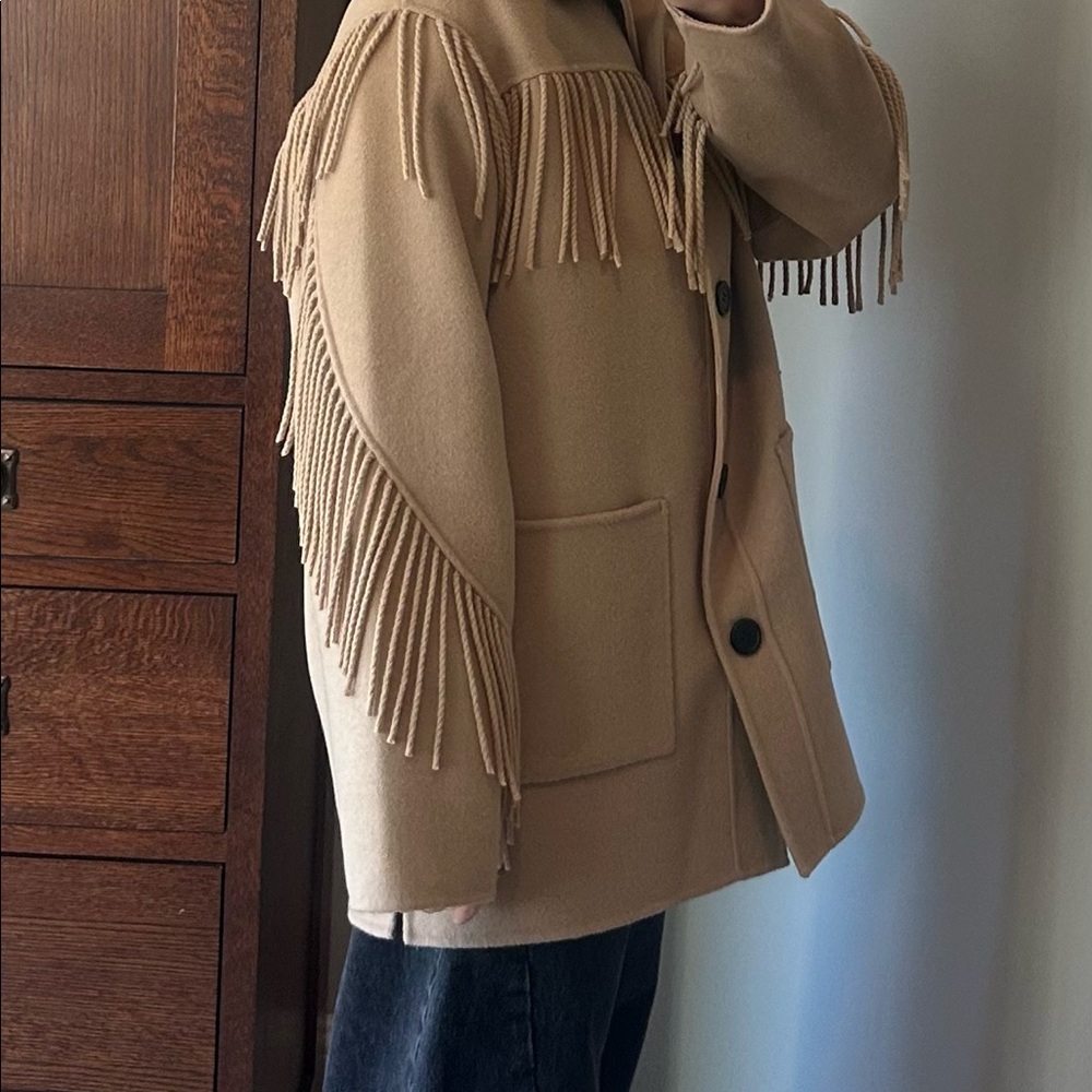 Kooples fringe wool coat - Picture 6 of 8